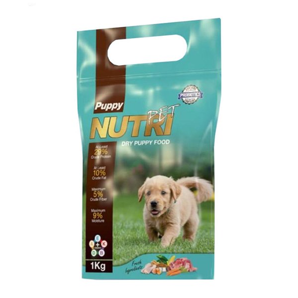 رایاپت فروشگاه آنلاین لوازم و غذای حیوانات-غذای خشک پروبیوتیک توله سگ نوتری پت مدل Puppy مقدار 1 کیلوگرم