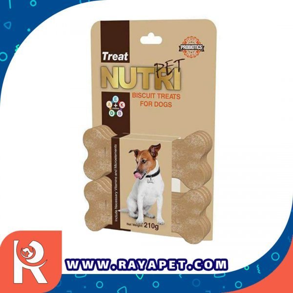 رایاپت فروشگاه آنلاین لوازم و غذای حیوانات خانگی-بیسکوییت تشویقی نوتری پت مخصوص سگ وزن 210 گرم
