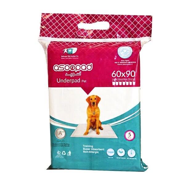 رایاپت فروشگاه آنلاین لوازم و غذای حیوانات خانگی-زیرانداز بهداشتی سگ آسو پد مدل 6090