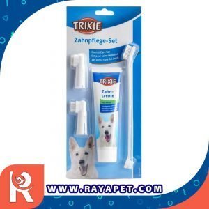 رایاپت فروشگاه آنلاین لوازم و غذای حیوانات خانگی-ست خمیر دندان و مسواک سگ تریکسی مدل Dental Care