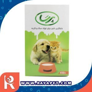 رایاپت فروشگاه آنلاین لوازم و غذای حیوانات خانگی-شیر خشک سگ و گربه پرسا وزن 450 گرم