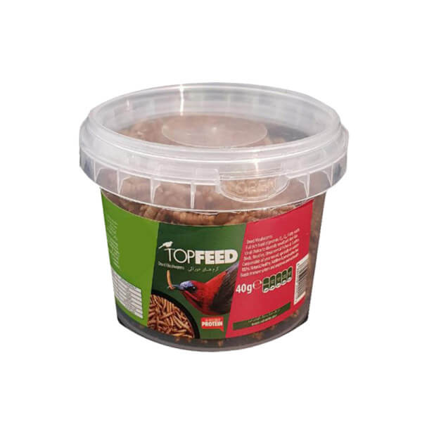 رایاپت فروشگاه آنلاین لوازم و غذای حیوانات خانگی-غذای تاپ فید مدل Meal Worm وزن 40 گرم