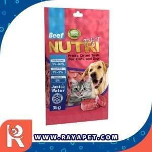 رایاپت فروشگاه آنلاین لوازم و غذای حیوانات خانگی-غذای تشویقی سگ نوتری پت مدل Beef وزن 35 گرم