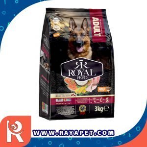 رایاپت فروشگاه آنلاین لوازم و غذای حیوانات خانگی-غذای خشک سگ بالغ رویال فید مدل Adult وزن 3 کیلوگرم