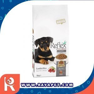 رایاپت فروشگاه آنلاین لوازم و غذای حیوانات خانگی-غذای خشک سگ رفلکس مدل Puppy Lamb & Rice وزن 15 کیلوگرم