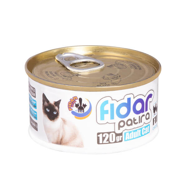 رایاپت فروشگاه آنلاین لوازم و غذای حیوانات خانگی-کنسرو غذای گربه فیدار پاتیرا مدل Adult C & A وزن 120 گرم