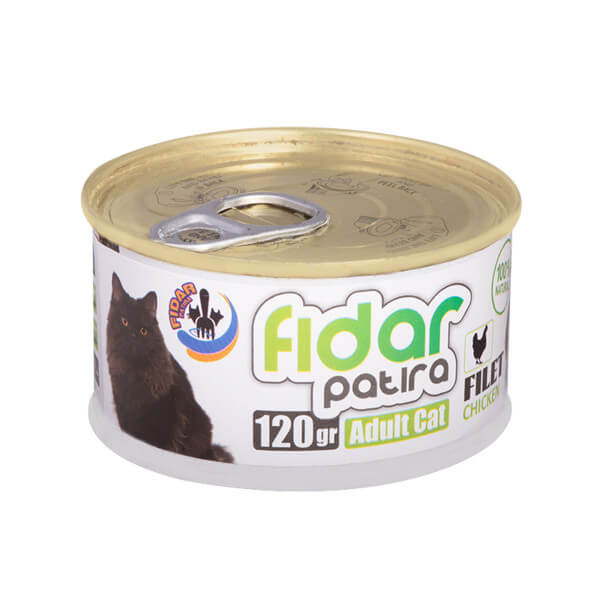 رایاپت فروشگاه آنلاین لوازم و غذای حیوانات خانگی- کنسرو غذای گربه فیدار پاتیرا مدل Adult C وزن 120 گرم