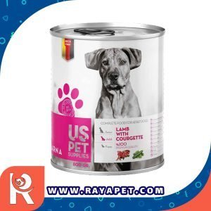 رایاپت فروشگاه آنلاین لوازم و غذای حیوانات خانگی-کنسرو غذای سگ یو اس پت مدل Lamb مقدار 400 گرمی