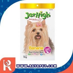 رایاپت فروشگاه آنلاین لوازم و غذای حیوانات خانگی-اسنک تشویقی سگ جرهای مدل Banana And Chicken Stick