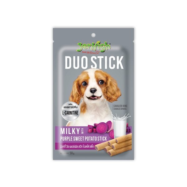 رایاپت فروشگاه آنلاین لوازم و غذای حیوانات خانگی-تشویقی سگ جرهای مدل Milky with sweet potato stick وزن 50 گرم