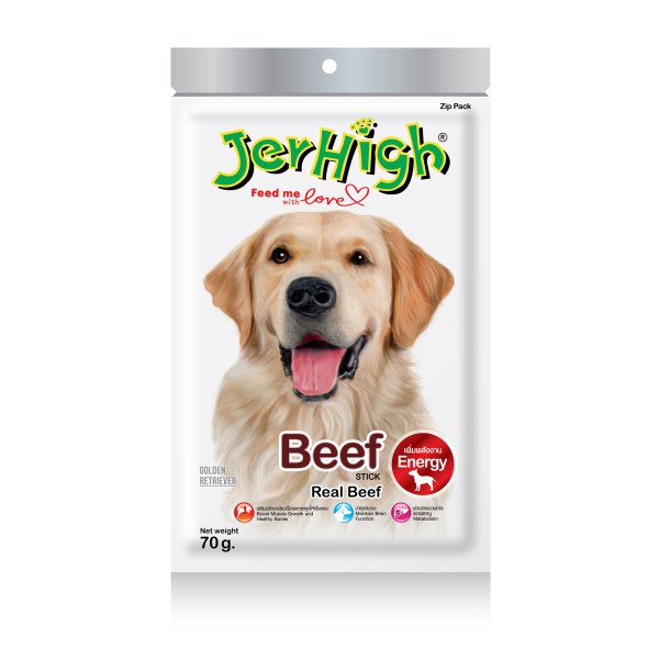 رایاپت فروشگاه آنلاین لوازم و غذای حیوانات خانگی-تشویقی سگ جرهای مدل Real Beef وزن 70 گرم