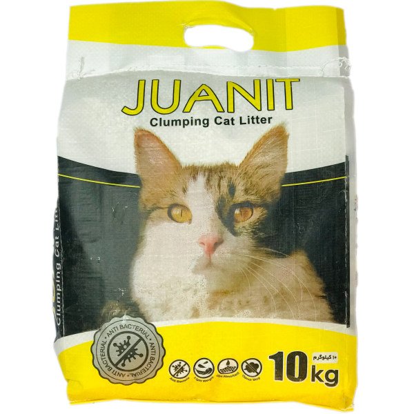 رایاپت فروشگاه آنلاین لوازم و غذای حیوانات خانگی-خاک بستر گربه ژوانیت مدل پریمیوم وزن 10 کیلوگرم