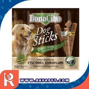 رایاپت فروشگاه آنلاین لوازم و غذای حیوانات خانگی-غذای تشویقی سگ بوناسیبو مدل Dog Sticks With Beef