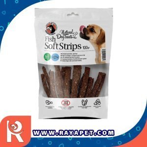 رایاپت فروشگاه آنلاین لوازم و غذای حیوانات خانگی-غذای تشویقی سگ هاپومیل مدل Fish Soft Strips کد 44