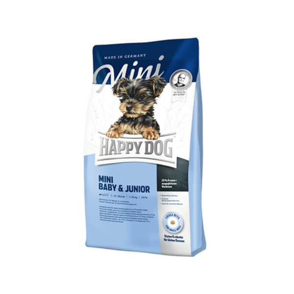 رایاپت فروشگاه آنلاین لوازم و غذای حیوانات خانگی-غذای خشک توله سگ هپی داگ مدل Baby&Jounior وزن 1 کیلوگرم