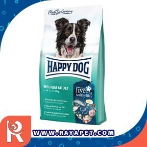 رایاپت فروشگاه آنلاین لوازم و غذای حیوانات خانگی-غذای خشک سگ بالغ هپی داگ مدل Medium Adult