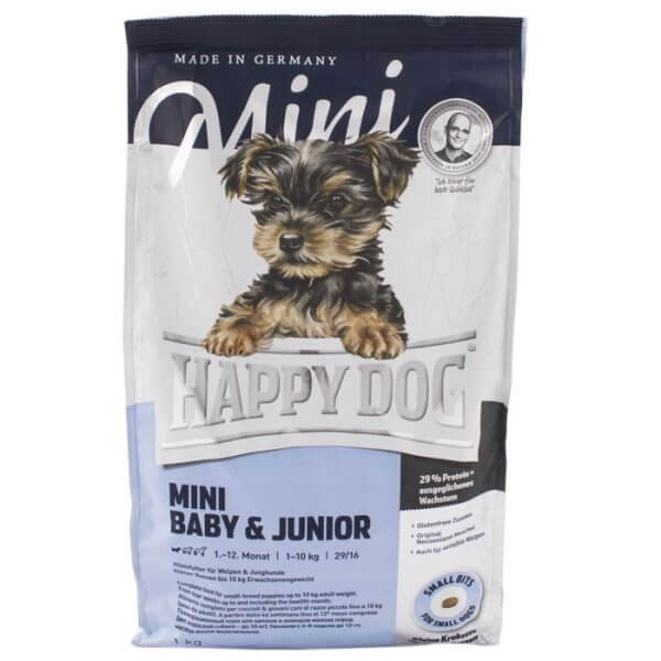 رایاپت فروشگاه آنلاین لوازم و غذای حیوانات خانگی-غذای خشک سگ هپی داگ مدل Baby & Junior وزن 1000 گرم
