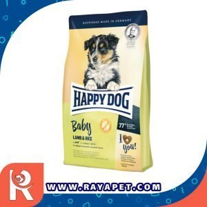 رایاپت فروشگاه آنلاین لوازم و غذای حیوانات خانگی-غذای خشک سگ هپی داگ مدل Baby Lamb&Rice