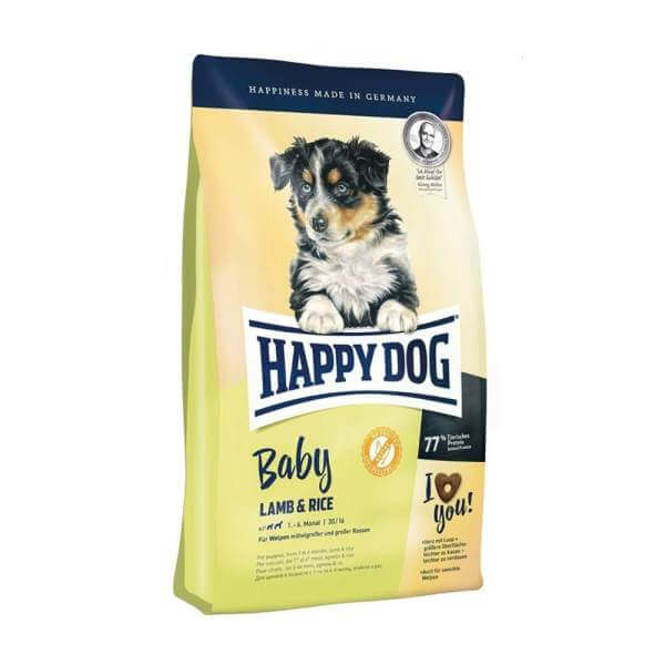 رایاپت فروشگاه آنلاین لوازم و غذای حیوانات خانگی-غذای خشک سگ هپی داگ مدل Baby2 Lamb&Rice وزن 4 کیلوگرم