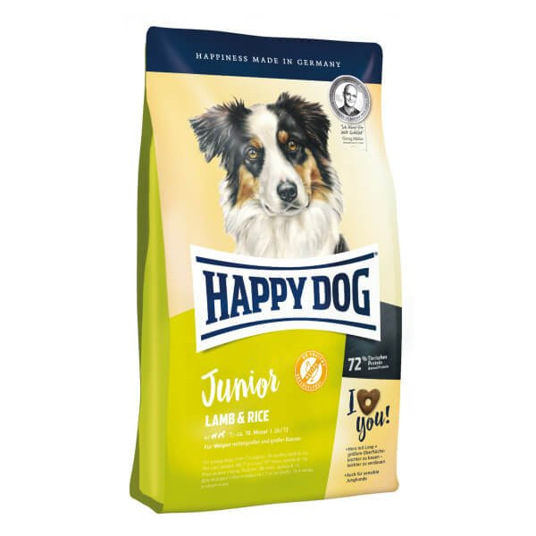 رایاپت فروشگاه آنلاین لوازم و غذای حیوانات خانگی-غذای خشک سگ هپی داگ مدل Junior Lamb Rice وزن 10 کیلوگرم