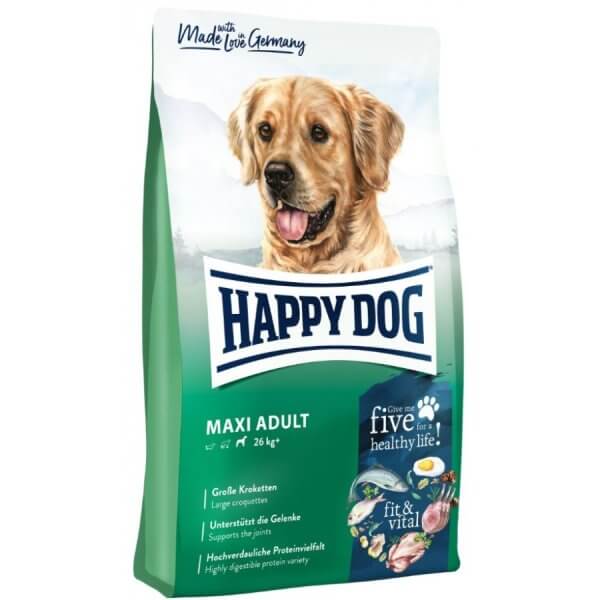 رایاپت فروشگاه آنلاین لوازم و غذای حیوانات خانگی-غذای خشک سگ هپی داگ مدل Maxi Adult وزن 1 کیلوگرم