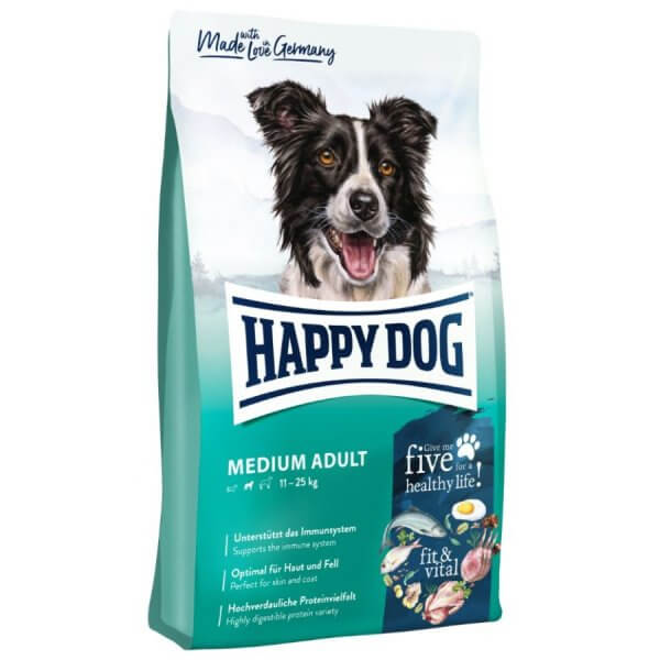 رایاپت فروشگاه آنلاین لوازم و غذای حیوانات خانگی-غذای خشک سگ هپی داگ مدل Medium Adult وزن 1 کیلوگرم