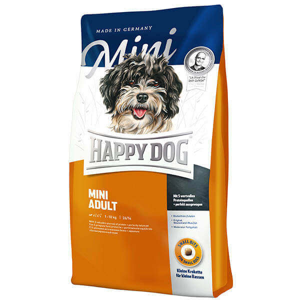 رایاپت فروشگاه آنلاین لوازم و غذای حیوانات خانگی-غذای خشک سگ هپی داگ مدل mini adult کیلوگرم 4