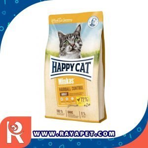 رایاپت فروشگاه آنلاین لوازم و غذای حیوانات خانگی-غذای خشک گربه هپی کت مدل Hairball Control