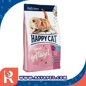 رایاپت فروشگاه آنلاین لوازم و غذای حیوانات خانگی-غذای خشک گربه هپی کت مدل Junior Poultry