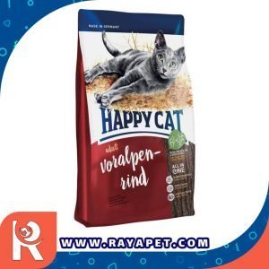 رایاپت فروشگاه آنلاین لوازم و غذای حیوانات خانگی-غذای خشک گربه هپی کت مدل Voralpen Rind