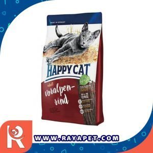 رایاپت فروشگاه آنلاین لوازم و غذای حیوانات خانگی-غذای خشک گربه هپی کت مدل Voralpen rind