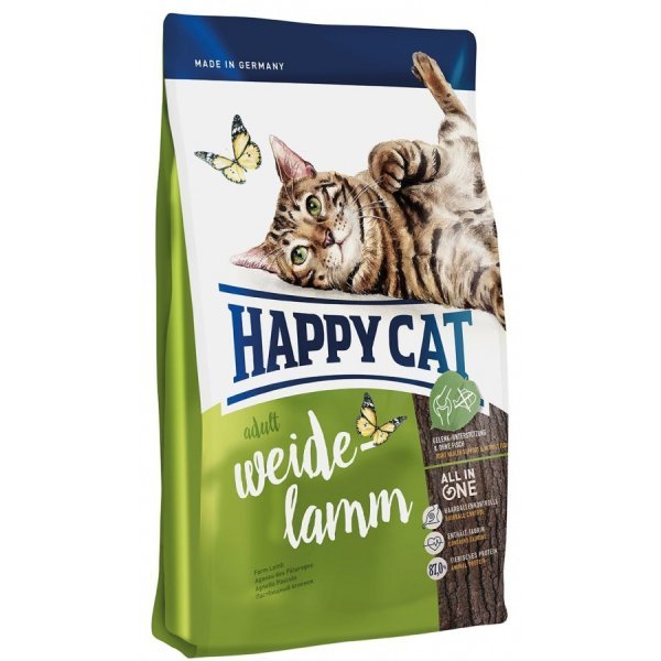 رایاپت فروشگاه آنلاین لوازم و غذای حیوانات خانگی-غذای خشک گربه هپی کت مدل WEIDE LAMM وزن ۴ کیلوگرم