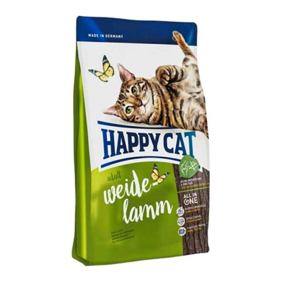 رایاپت فروشگاه آنلاین لوازم و غذای حیوانات خانگی-غذای خشک گربه هپی کت مدل Weide Lamm وزن 1.4کیلوگرم