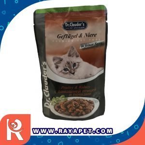 رایاپت فروشگاه آنلاین لوازم و غذای حیوانات خانگی-غذای پوچ گربه دکتر کلادرز مدل POULTRY&KIDNEY