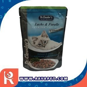 رایاپت فروشگاه آنلاین لوازم و غذای حیوانات خانگی-غذای پوچ گربه دکتر کلادرز مدل Salmon & Trout