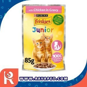 رایاپت فروشگاه آنلاین لوازم و غذای حیوانات خانگی-غذای پوچ گربه فریس کیز مدل chicken in gravy