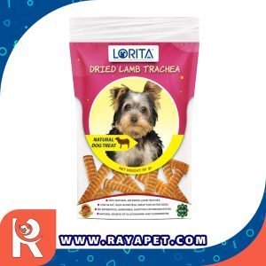 رایاپت فروشگاه آنلاین لوازم و غذای حیوانات خانگی-تشويقي سگ لوريتا مدل DRIED LAMB TRACHEA