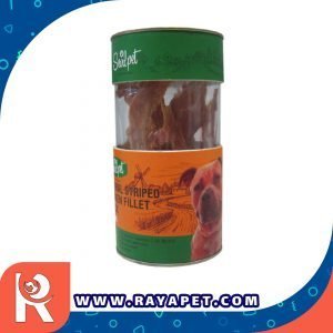 رایاپت فروشگاه آنلاین لوازم و غذای حیوانات خانگی-تشویقی سگ سویل پت مدل Natural Striped Chicken Fillet Snack