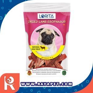 رایاپت فروشگاه آنلاین لوازم و غذای حیوانات خانگی-تشویقی سگ لوریتا مدل DRIED LAMB ESOPHAGUS