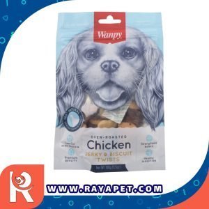 رایاپت فروشگاه آنلاین لوازم و غذای حیوانات خانگی-غذای سگ ون پی مدل CHICKEN JERKY BISCUIT TWISTS