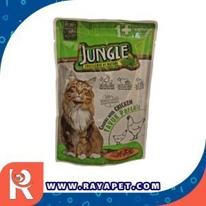 رایاپت فروشگاه آنلاین لوازم و غذای حیوانات خانگی-غذای پوچ گربه جانگل مدل chicken_g