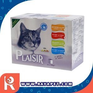 رایاپت فروشگاه آنلاین لوازم و غذای حیوانات خانگی-غذای پوچ گربه مدل پلازیر بسته 12 عددی