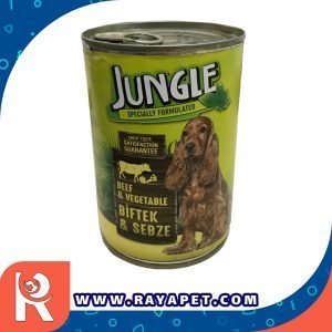 رایاپت فروشگاه آنلاین لوازم و غذای حیوانات خانگی-کنسرو غذای سگ جانگل مدل BEEF & VEGETABLE