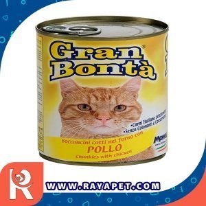 رایاپت فروشگاه آنلاین لوازم و غذای حیوانات خانگی-کنسرو غذای گربه گرن بونتا مدل chicken
