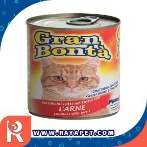 رایاپت فروشگاه آنلاین لوازم و غذای حیوانات خانگی-کنسرو غذای گربه گرن بونتا مدل گوشت